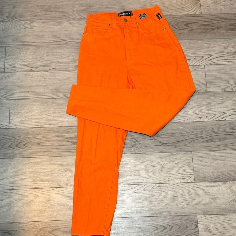 Versace Vibrant Orange Women's Pants